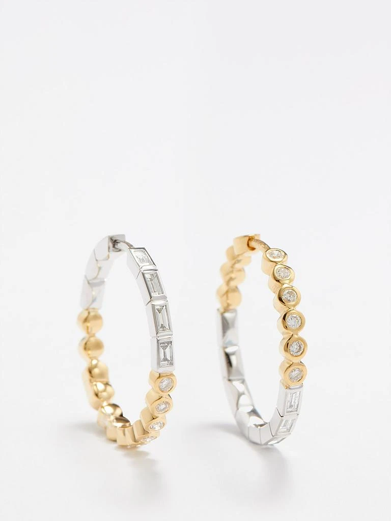 商品Yvonne Léon|Diamond & 18kt gold hoop earrings,价格¥25203,第1张图片