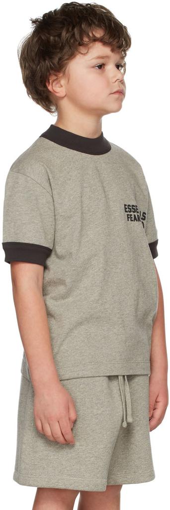 Kids Grey Ringer T-Shirt商品第3张图片规格展示