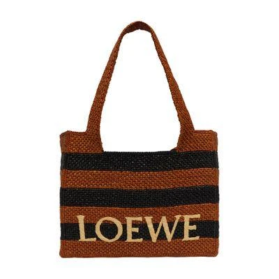 商品Loewe|Loewe font 中号条纹托特包,价格¥16233,第1张图片