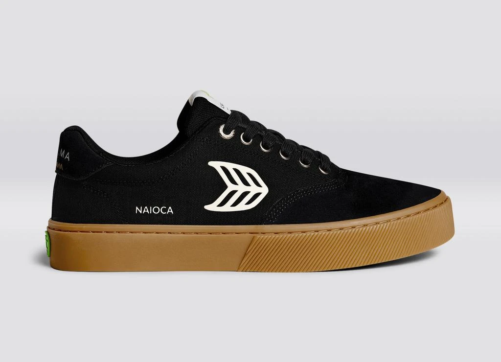 商品Cariuma|NAIOCA PRO Gum Black Suede and Canvas Ivory Logo Sneaker Men,价格¥706,第3张图片详细描述