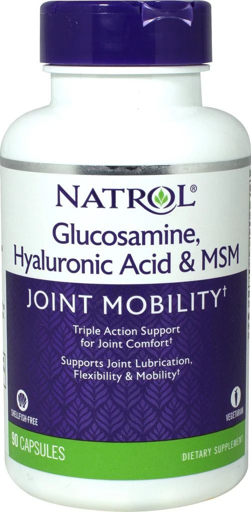 商品Natrol|Natrol Hyaluronic Acid, MSM, Glucosamine ,价格¥72,第1张图片