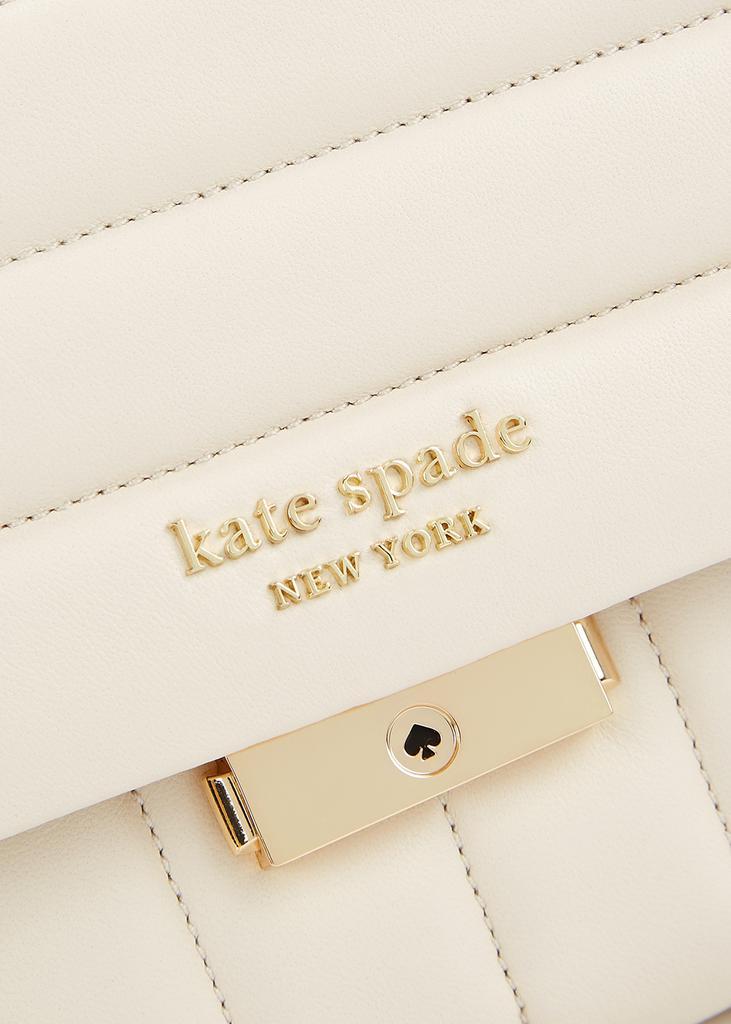 商品Kate Spade|Carlyle medium ivory leather shoulder bag,价格¥3450,第5张图片详细描述