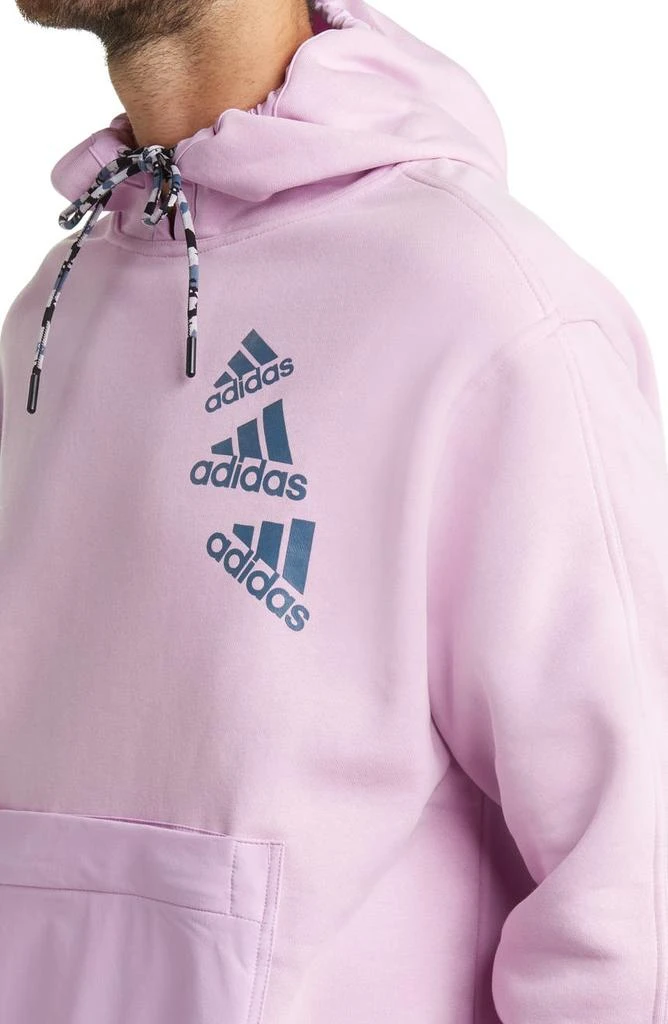 商品Adidas|UNITEFIT Q4 Kangaroo Zip Pocket Recycled Polyester Blend Hoodie,价格¥309,第4张图片详细描述