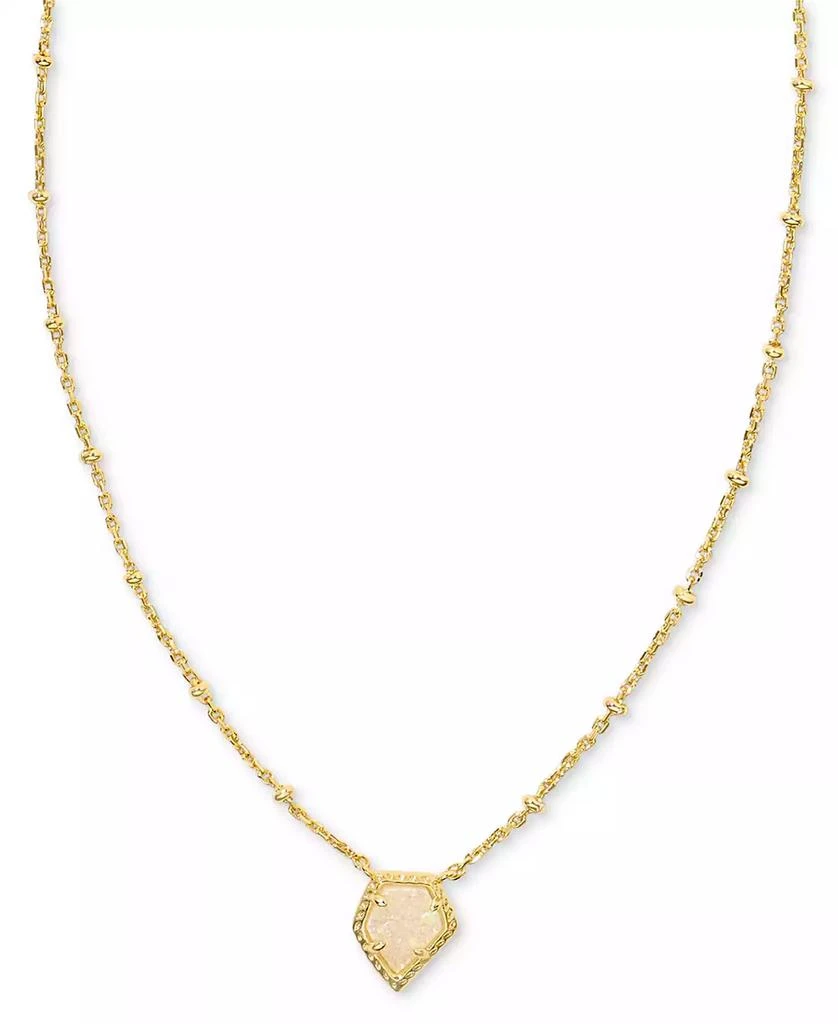 商品Kendra Scott|14k Gold-Plated Framed Drusy Stone 19" Adjustable Pendant Necklace,价格¥432,第1张图片