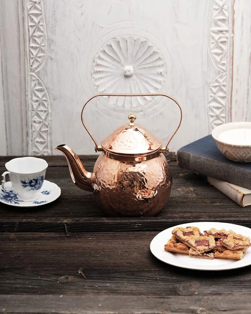 商品Coppermill Kitchen|Vintage Inspired Copper Hand Hammered Teapot,价格¥1319,第4张图片详细描述