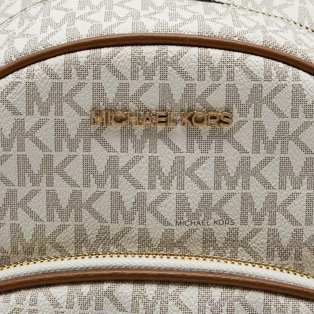 商品[二手商品] Michael Kors|MICHAEL Michael Kors White Signature Coated Canvas and Leather Medium Abbey Backpack,价格¥1796,第5张图片详细描述