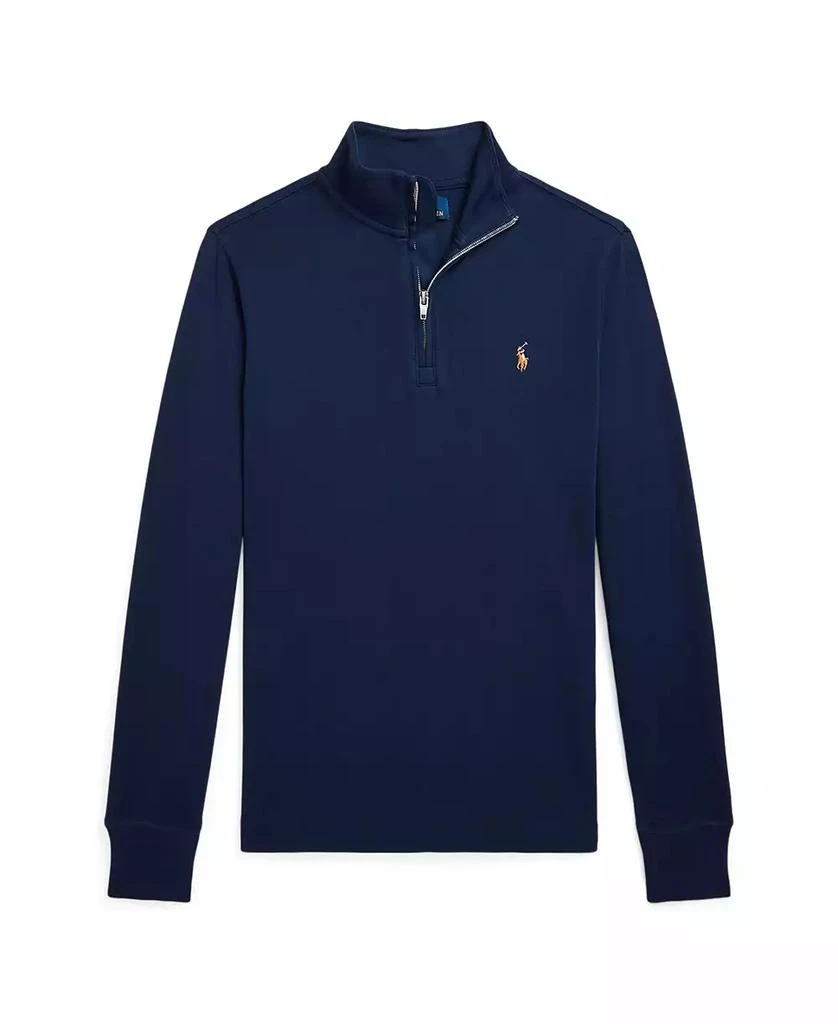 商品Ralph Lauren|Big Boys Cotton Interlock Quarter-Zip Pullover,价格¥334,第4张图片详细描述