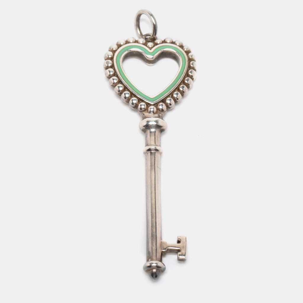 Tiffany & Co. Heart Key Enamel Sterling Silver Pendant商品第1张图片规格展示