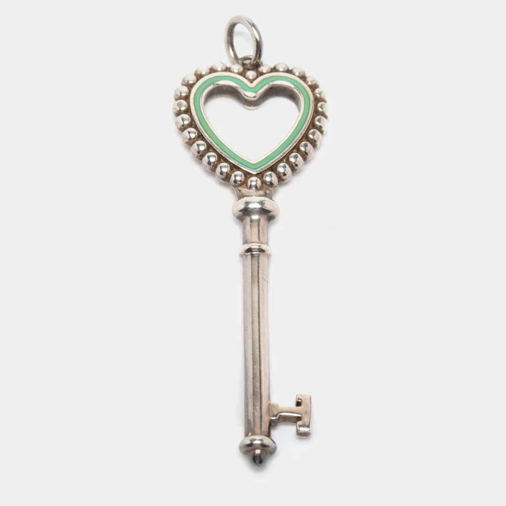 商品[二手商品] Tiffany & Co.|Tiffany & Co. Heart Key Enamel Sterling Silver Pendant,价格¥1456,第1张图片