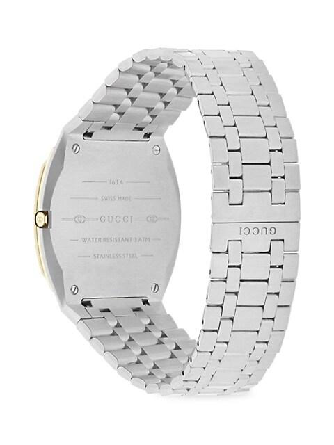 25H Two-Tone Stainless Steel Bracelet Watch, 34MM商品第2张图片规格展示