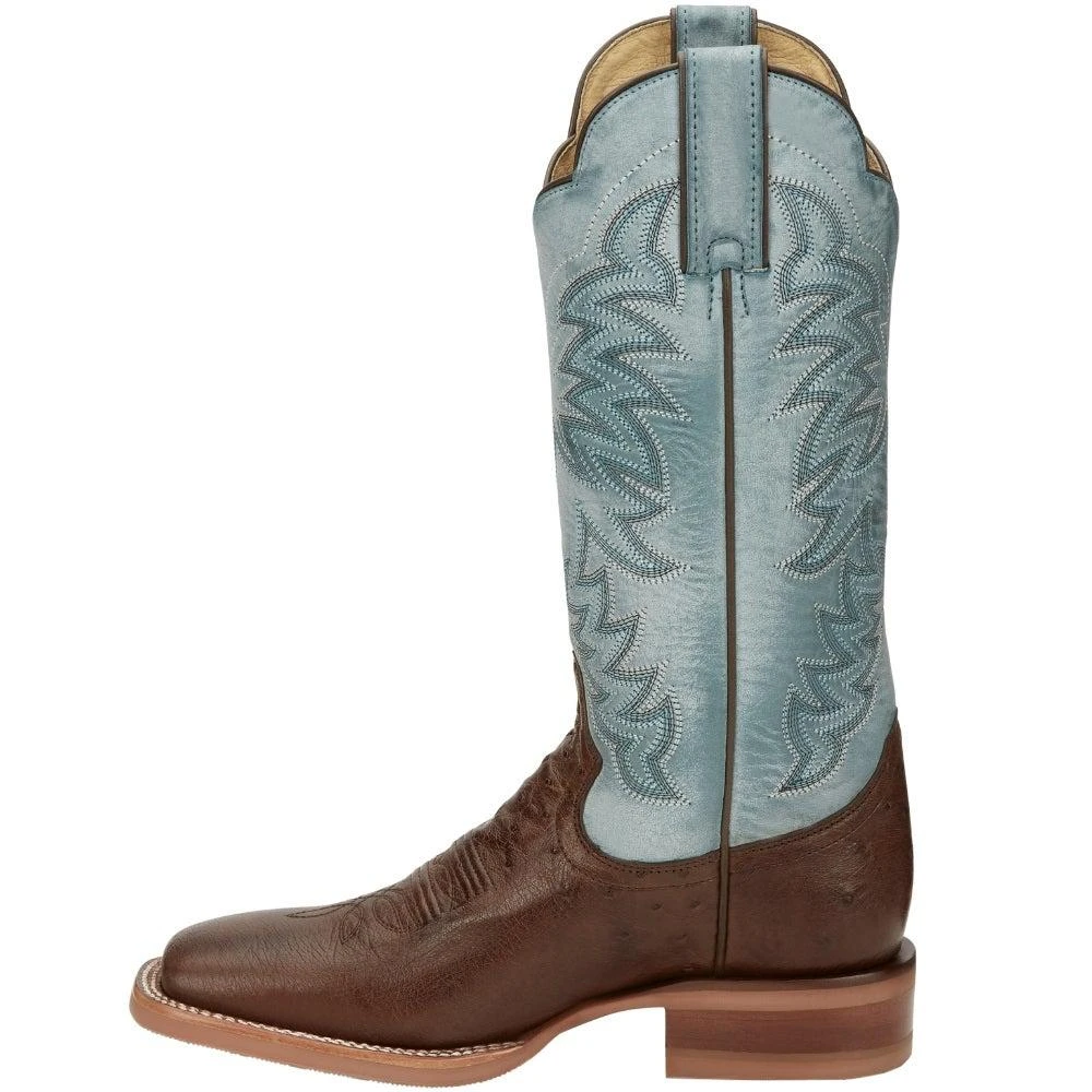 商品Justin Boots|Ralston Smooth Ostrich Square Toe Cowboy Boots,价格¥1340,第3张图片详细描述