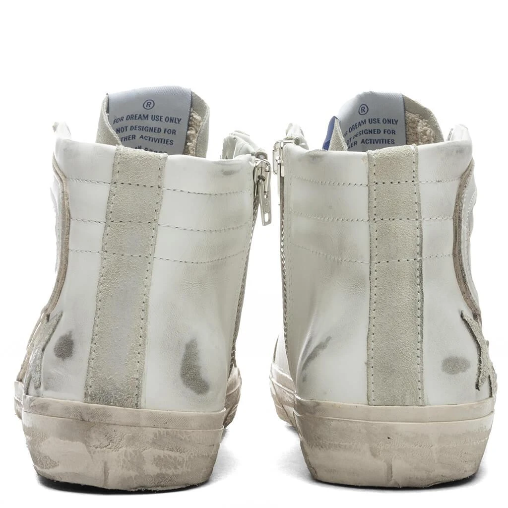 商品Golden Goose|Slide Leather Sneakers - White/Ice,价格¥4526,第4张图片详细描述