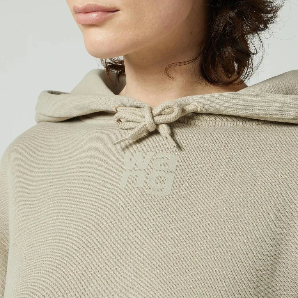 商品Alexander Wang|Alexander Wang Women's Structured Terry Hoodie With Puff Paint Logo - Clay,价格¥1108,第4张图片详细描述