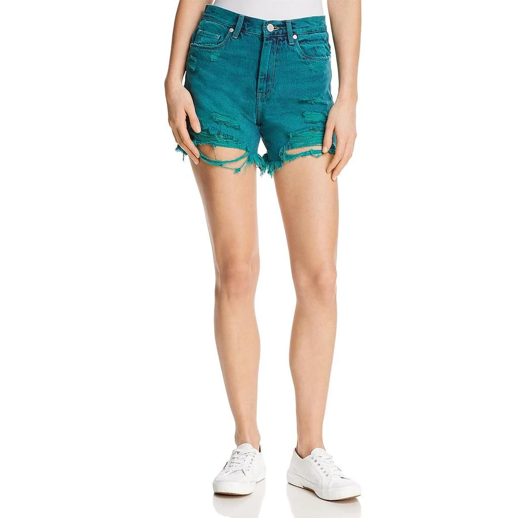 商品Blank NYC|[BLANKNYC] Womens Denim Cutoff High-Waist Shorts,价格¥88,第2张图片详细描述