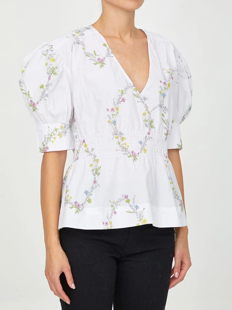 商品Ganni|Ganni Floral Cotton Shirt,价格¥1145,第2张图片详细描述