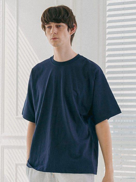 商品PAPERBOY|Basic Essential Chain Short Sleeve T Shirt Navy,价格¥402,第5张图片详细描述