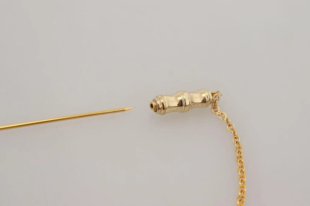 商品Dolce & Gabbana|Gold Tone 925 Sterling Silver Crystal Chain Pin Brooch,价格¥2536,第3张图片详细描述