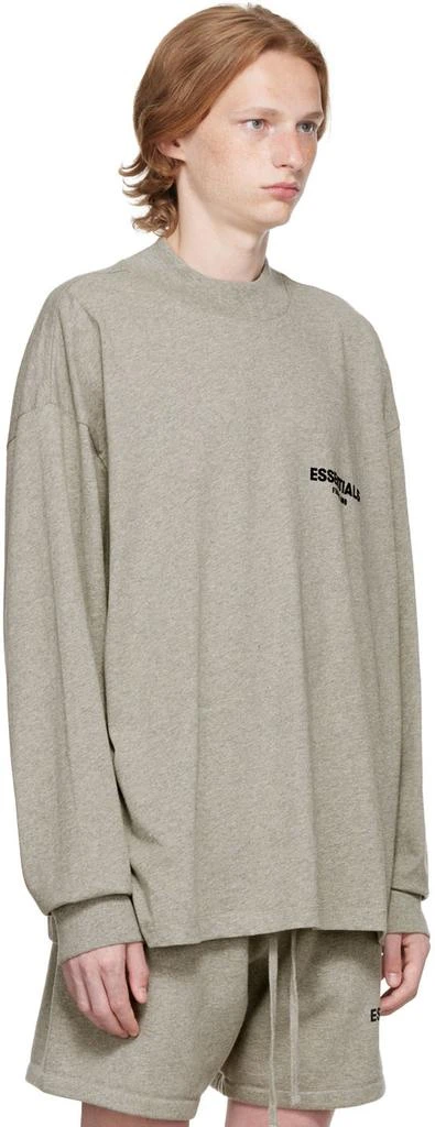 商品Essentials|灰色纯棉长袖T恤,价格¥421,第2张图片详细描述
