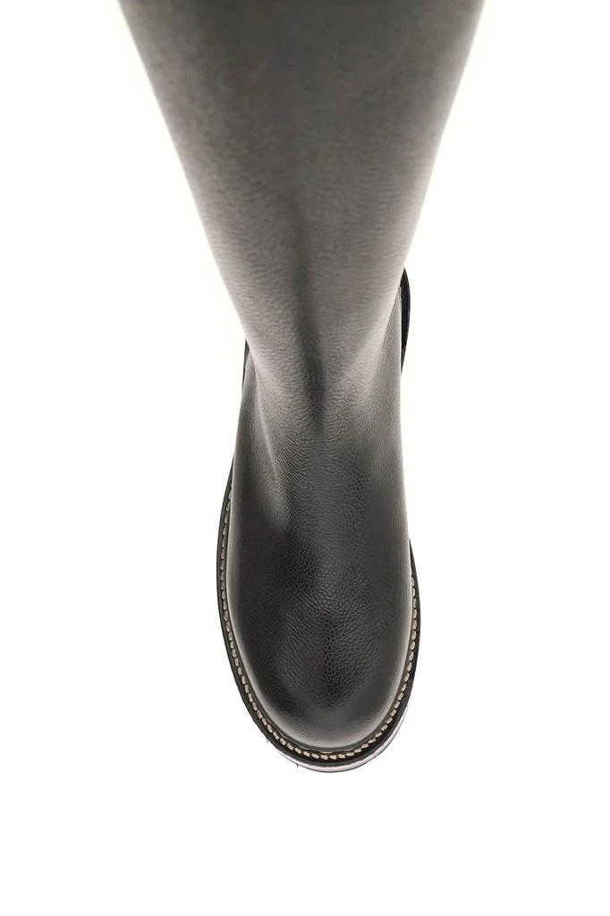 商品Thom Browne|Thom browne tubular boots in pebble grain leather,价格¥6189,第2张图片详细描述