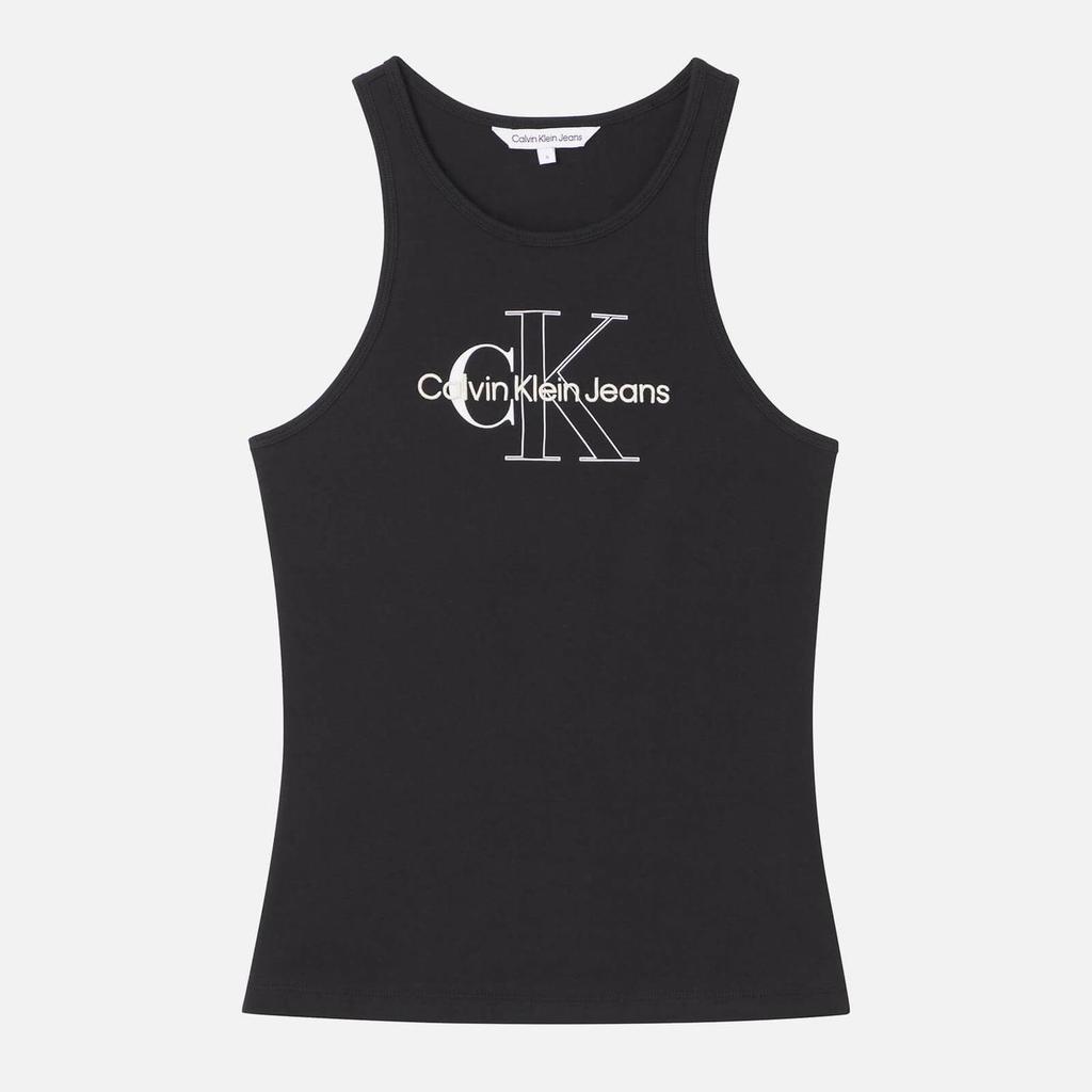 Calvin Klein Jeans Women's Two Tone Monogram Tank Top - Ck Black商品第1张图片规格展示