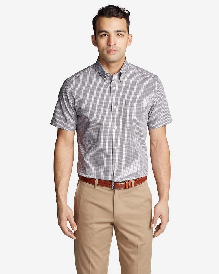 商品Eddie Bauer|Men&#39;s Wrinkle-Free Classic Pinpoint Oxford Short-Sleeve Shirt - Seasonal,价格¥298-¥484,第2张图片详细描述