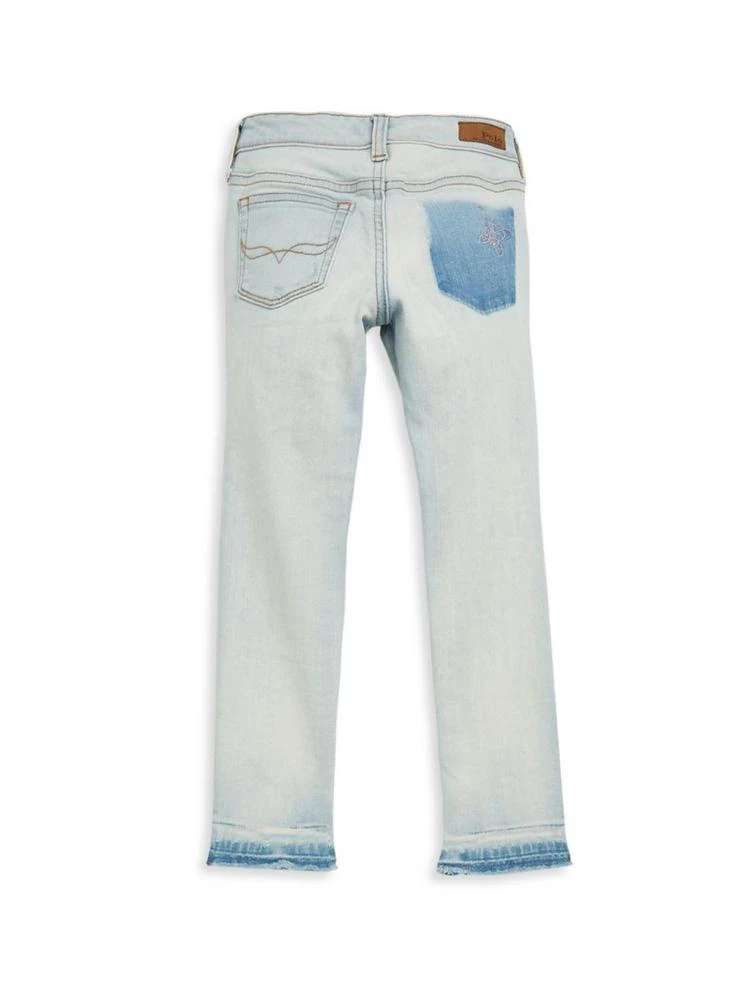 商品Ralph Lauren|Ralph Lauren - Toddler's, Little Girl's & Girl's Distressed Patched Jeans,价格¥154,第2张图片详细描述