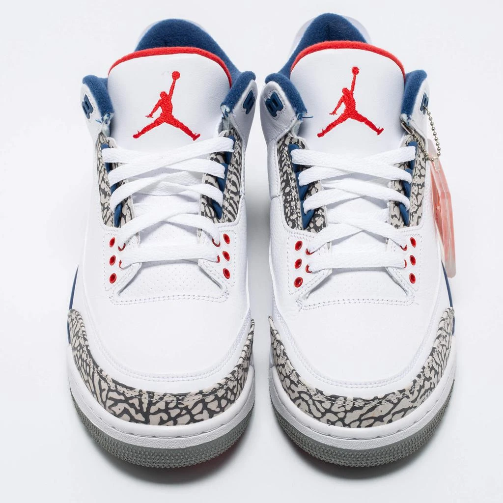 商品Jordan|Jordan White Leather Air Jordan 3 Retro Hall of Fame Sneakers Size 43,价格¥2924,第3张图片详细描述