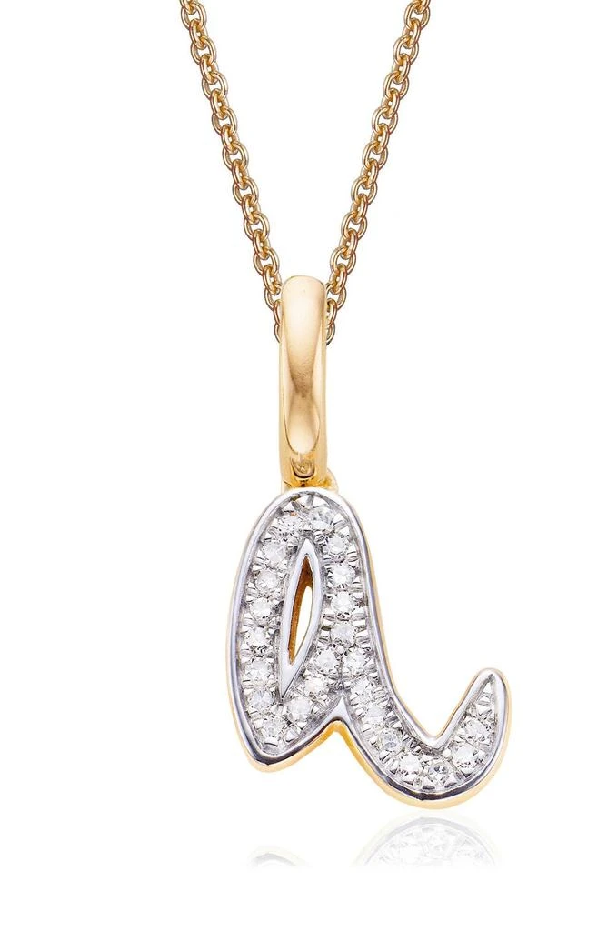 商品Monica Vinader|Alphabet Diamond Pavé Pendant Charm,价格¥976,第1张图片