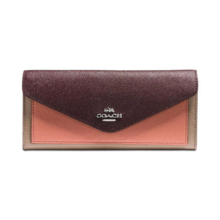 商品Coach|Soft Wallet in Colorblock Leather,价格¥669,第1张图片