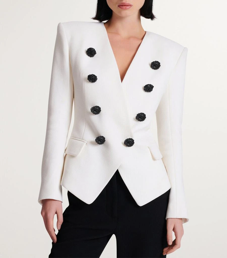 商品Balmain|Wool Button-Detail Blazer,价格¥31577,第5张图片详细描述