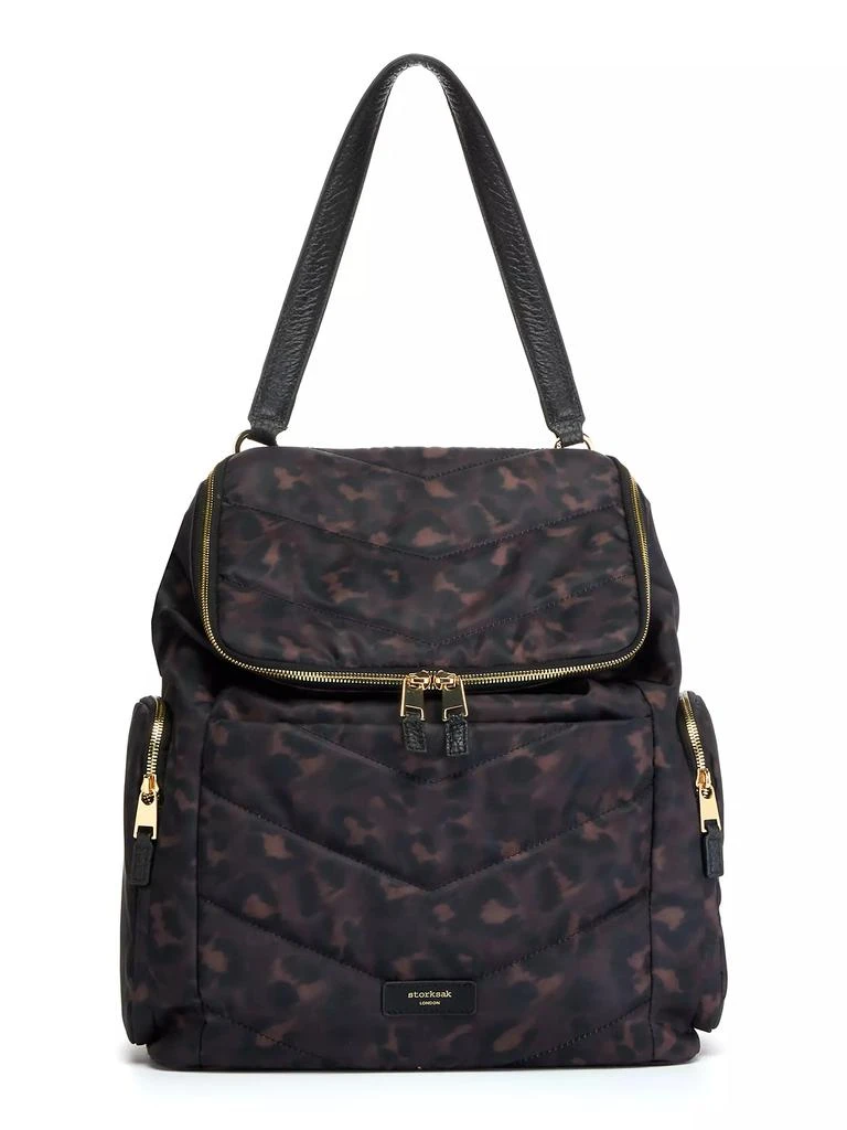 商品Storksak|Alyssa Leopard Print Convertible Padded Diaper Backpack,价格¥898,第3张图片详细描述
