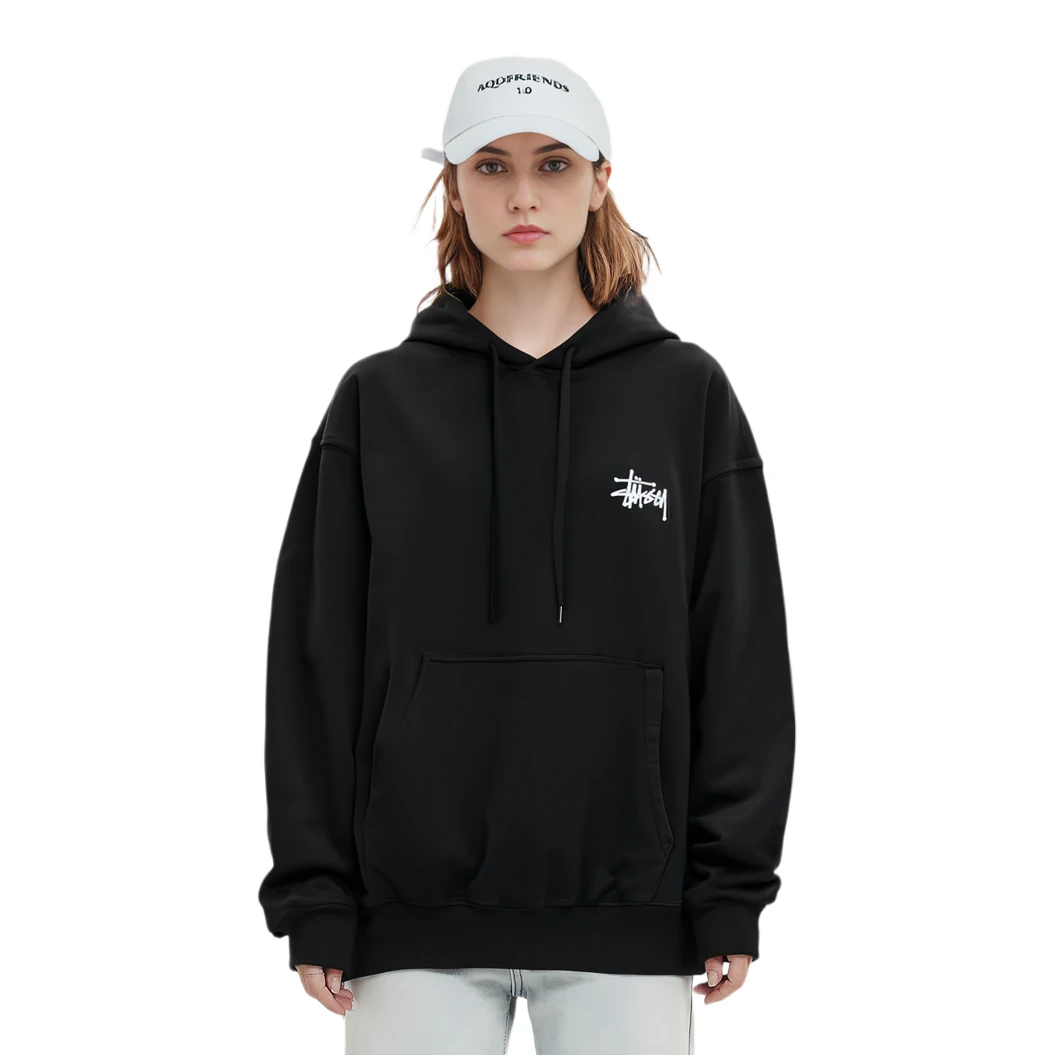 商品[国内直发] STUSSY|Basic StÜssy Pigment Dyed Hoodie 字母Logo印花加绒连帽套头卫衣 男女同款,价格¥1520,第4张图片详细描述