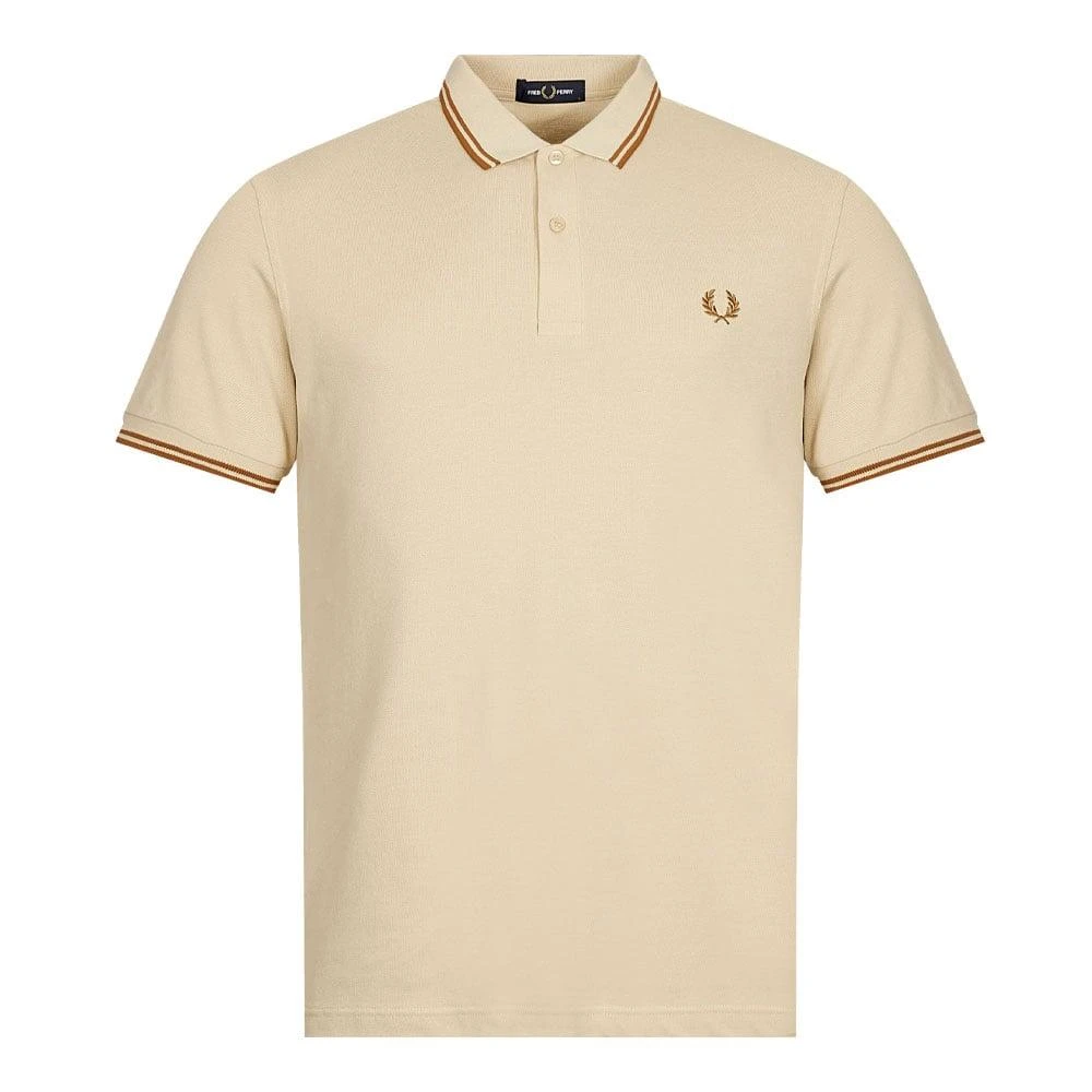 商品Fred Perry|Fred Perry Twin Tipped Polo Shirt - Oatmeal,价格¥372,第1张图片