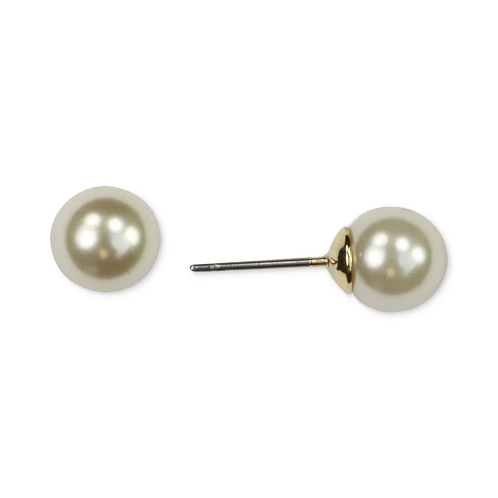商品Anne Klein|GOLD-TONE 8MM IMITATION PEARL STUD EARRINGS,价格¥104,第1张图片