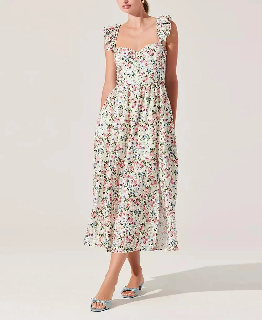 商品ASTR|Women's Wedelia Floral Print Sleeveless Midi Dress,价格¥792,第1张图片