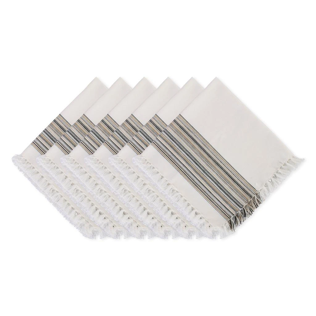 商品DII|DII Fringed Stripe Napkin (Set of 6),价格¥266,第1张图片