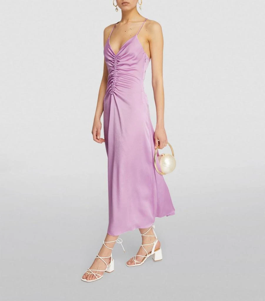 商品Sandro|Ruched Tie-Strap Midi Dress,价格¥1602,第2张图片详细描述