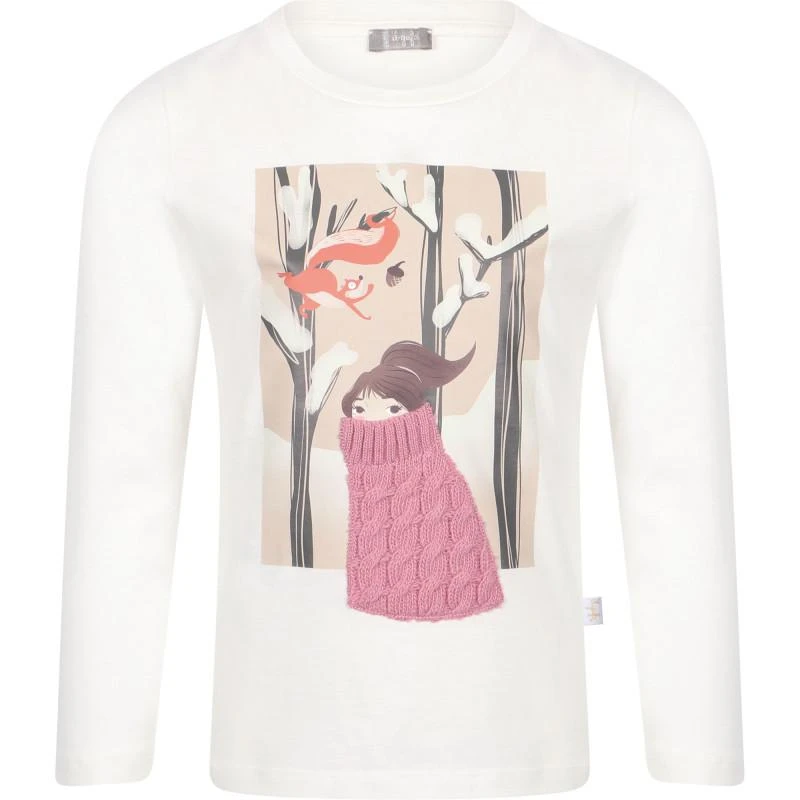 商品IL GUFO|Winter print pajama set in white and pink,价格¥849,第1张图片