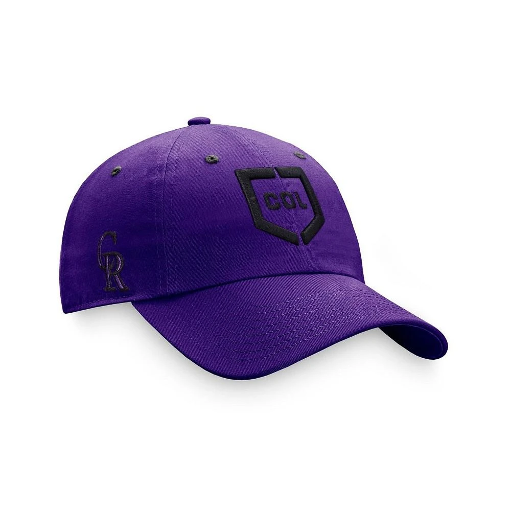 商品Fanatics|Men's Branded Purple Colorado Rockies Iconic Home Plate Adjustable Hat,价格¥182,第1张图片