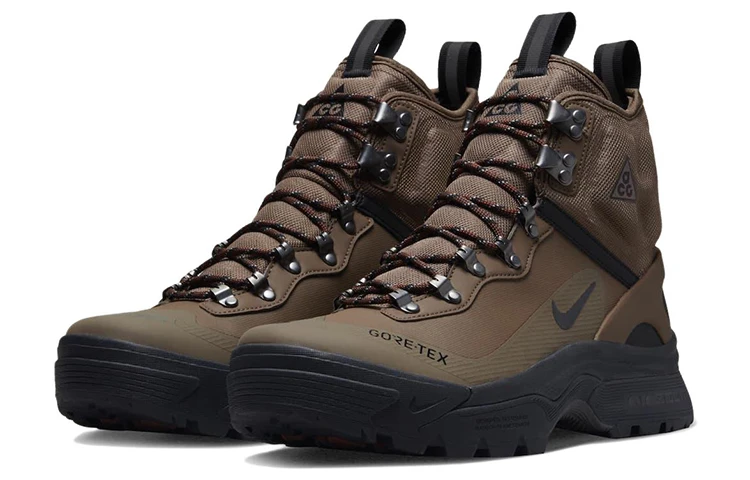 商品[国内直发] NIKE|ACG Air Zoom Gaiadome GTX 织物 百搭 减震防滑耐磨 高帮 户外功能鞋 男女同款 棕黑色,价格¥1481,第4张图片详细描述