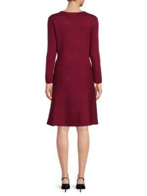 商品Karl Lagerfeld Paris|Belted Sweater Dress,价格¥282,第2张图片详细描述