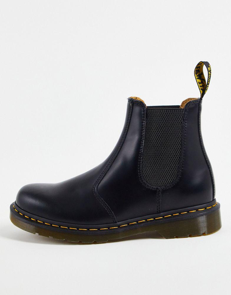 商品Dr. Martens|Dr Martens 2976 YS chelsea boots in black smooth,价格¥1345,第1张图片