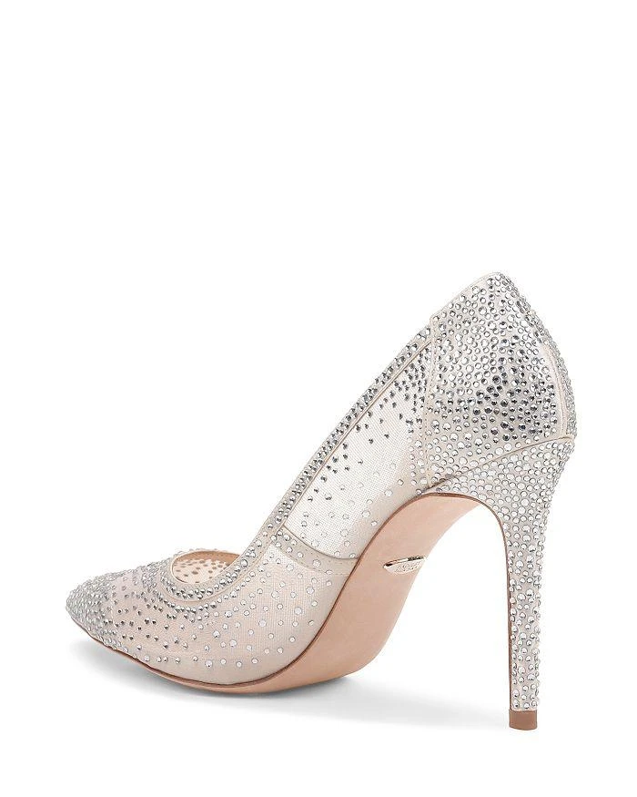 商品Badgley Mischka|缎面网纱尖头高跟鞋,价格¥477,第5张图片详细描述