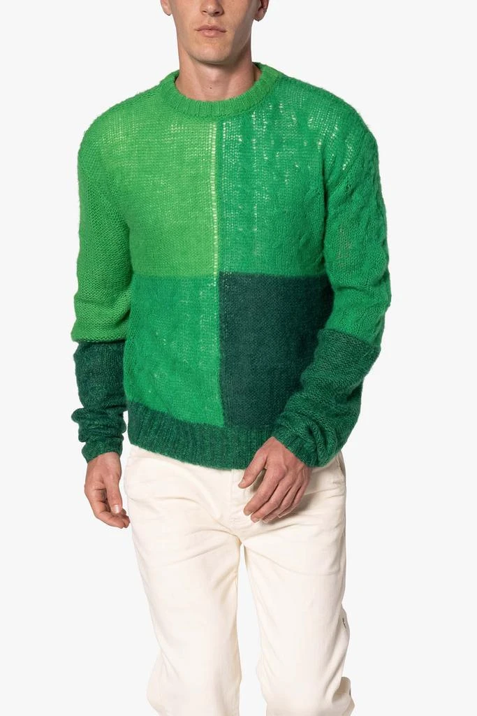 Open Knit Square Sweater - Green 商品