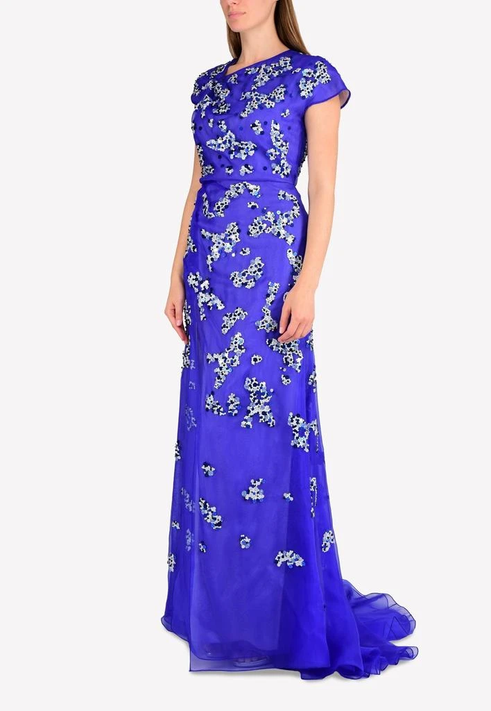 商品Bibhu Mohapatra|Sequined Silk Gown with Asymmetrical Neckline,价格¥30967,第2张图片详细描述