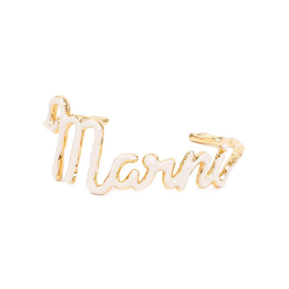 商品Marni|Marni Logo Lettering Cuff Bracelet,价格¥1277,第1张图片