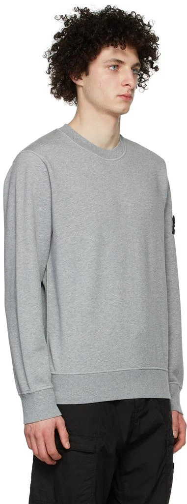 商品Stone Island|Grey Cotton Fleece Sweatshirt,价格¥1173,第2张图片详细描述