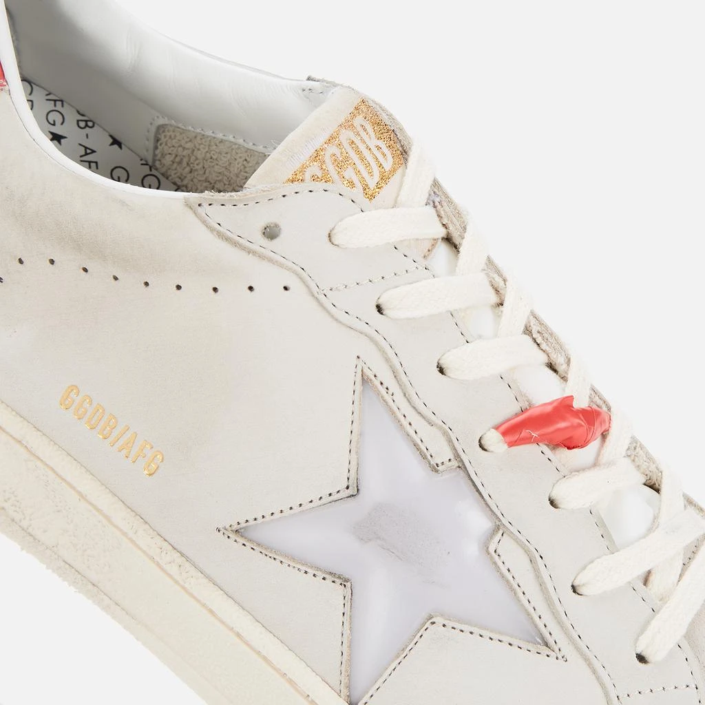 商品Golden Goose|Golden Goose Men's Ball Star Leather Trainers - Beige/Red,价格¥3445,第4张图片详细描述