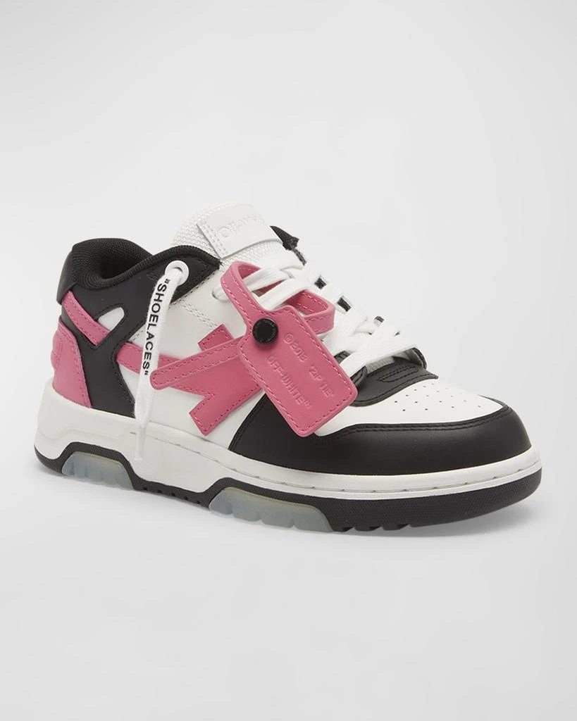 商品Off-White|Girl's Out Of Office Low-Top Leather Sneakers, Toddler/Kids,价格¥3886,第2张图片详细描述