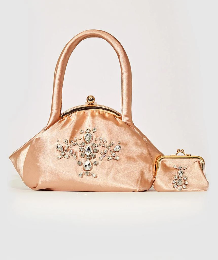 商品Cynthia Rowley|Rhinestone Satin Bag With Coin Purse,价格¥359,第4张图片详细描述